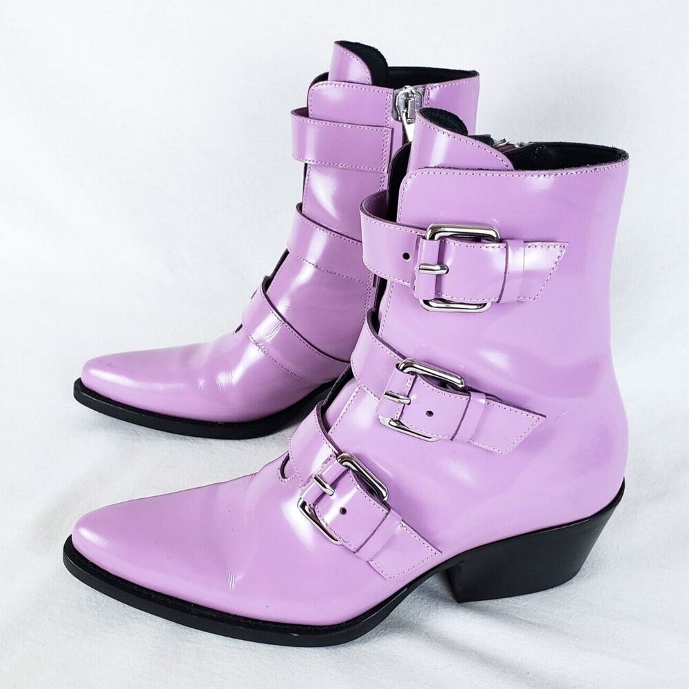 Calvin Klein 205w39nyc Raf Simons 2019 Runway Triple Buckle Boots Womens 37